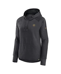Women's Fanatics Heather Charcoal Boston Bruins Authentic Pro Pullover Hoodie