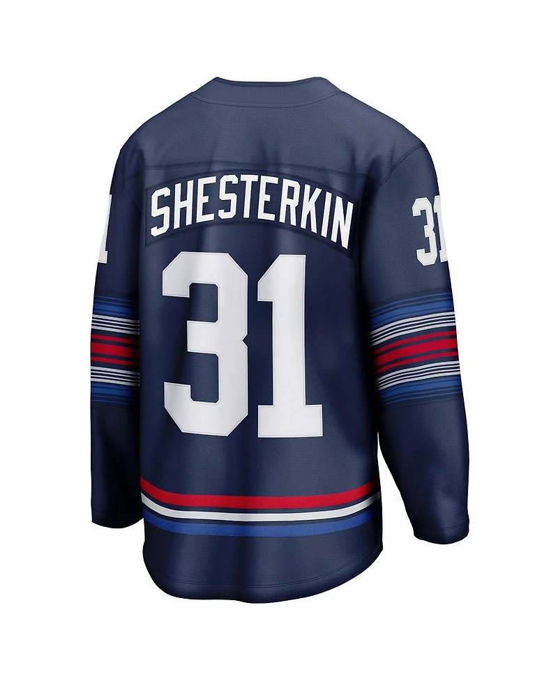 Men's Fanatics Igor Shesterkin Navy New York Rangers Alternate Premier Breakaway Player Jersey