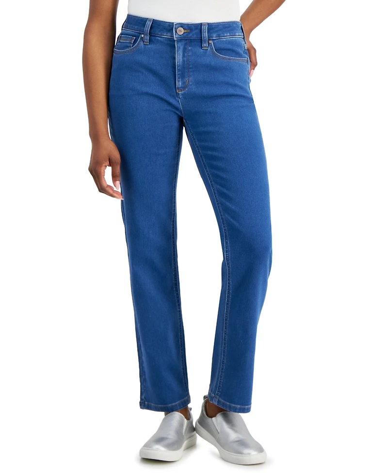 Jones New York Petite Lexington Straight-Leg Denim Jeans