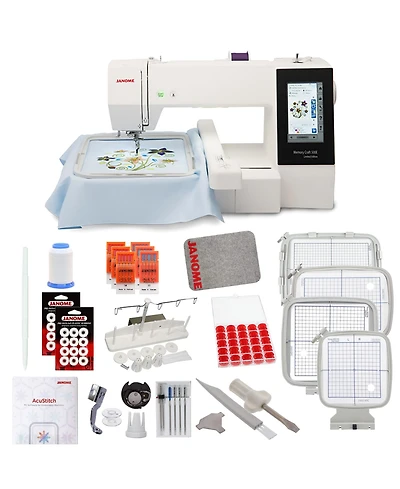 Janome Memory Craft 500E Limited Edition Embroidery Machine w/Bonus Bundle