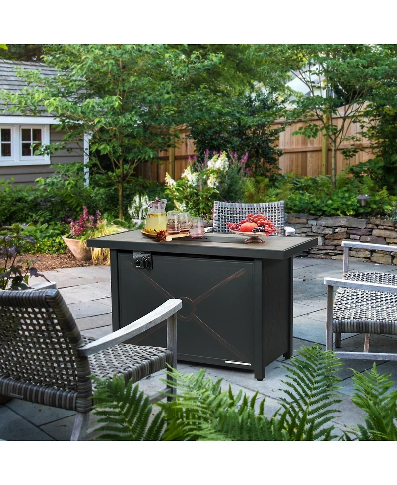 42 Inch 60 000 Btu Rectangular Propane Fire Pit Table
