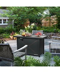 42 Inch 60 000 Btu Rectangular Propane Fire Pit Table