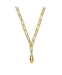 GiGiGirl Classic Teens/Young Adults 14K Gold Plated Charm PaperClip Necklace