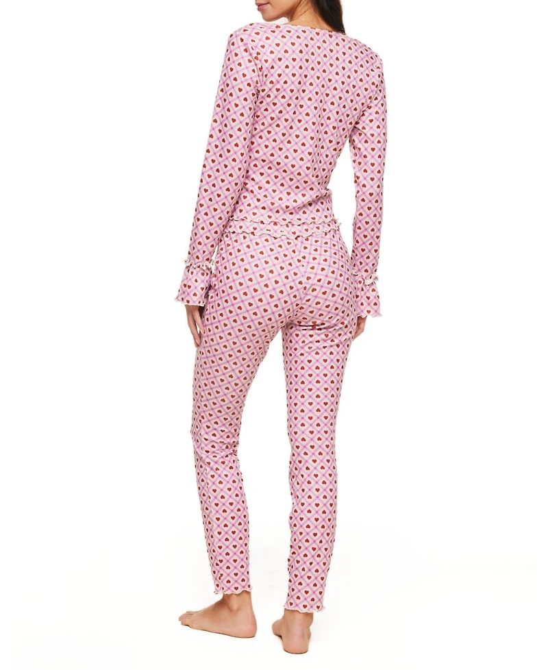 Audra Women's Pajama Long Sleeve Top & Legging Set