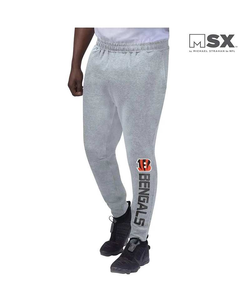 Men's Msx by Michael Strahan Heathered Gray Cincinnati Bengals Jogger Pants