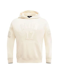 Men's Pro Standard Josh Allen Cream Buffalo Bills Player Name and Number Pullover Hoodie
