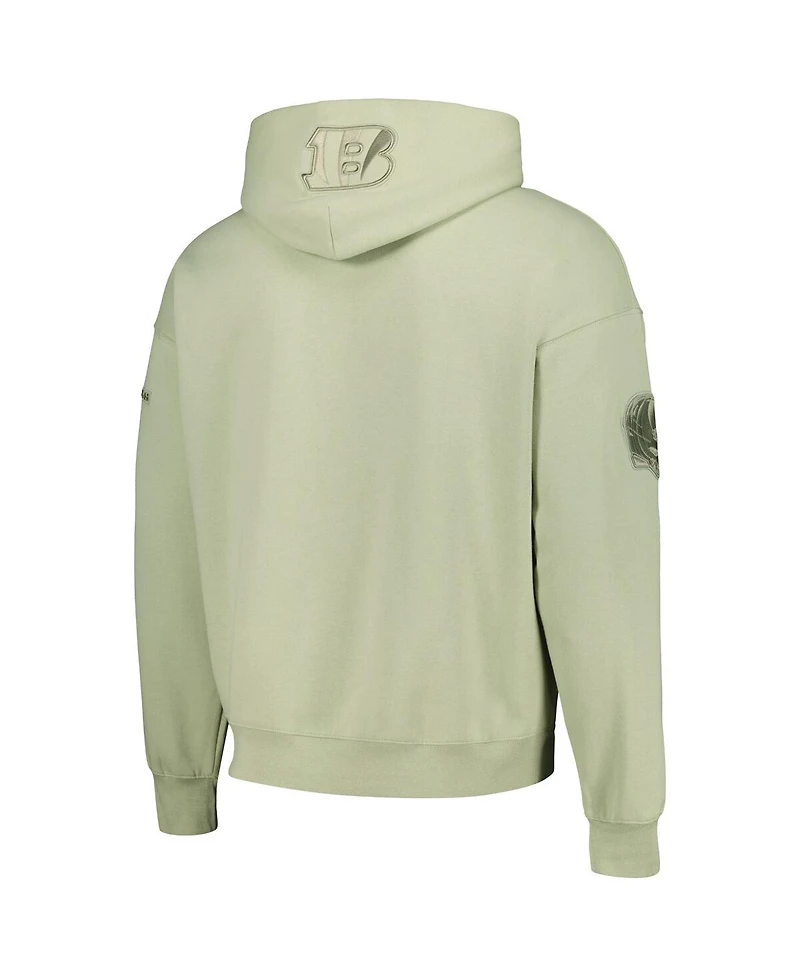 Men's Pro Standard Joe Burrow Light Green Cincinnati Bengals Player Name and Number Pullover Hoodie