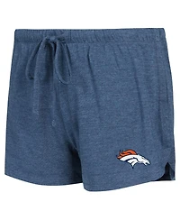 Women's Concepts Sport Navy, Orange Denver Broncos Raglan Long Sleeve T-shirt and Shorts Lounge Set