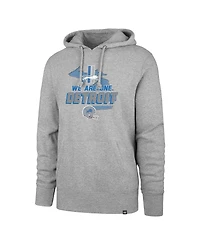 Men's '47 Brand Gray Detroit Lions We Are One Regional Headline Pullover Hoodie