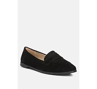 Womens pippa seude flat loafers