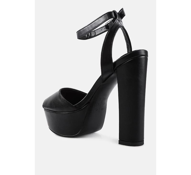 Womens Rager Peep-Toe High Platform Block Sandals