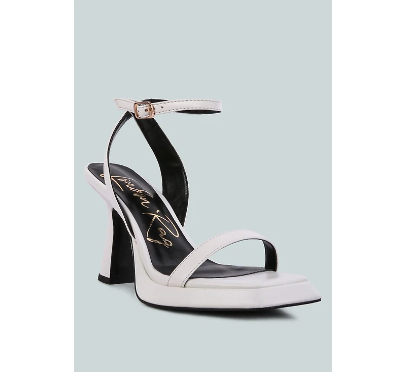 Womens Five Star Ankle Strap Kitten Heel Sandals