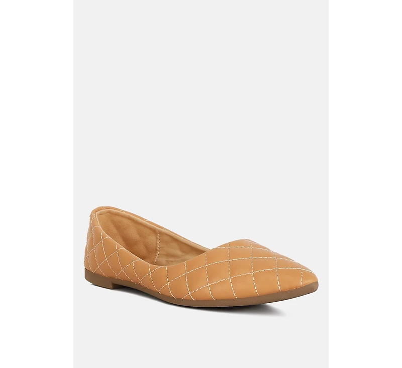 Rikhani Quilted Detail Ballet Flats Women