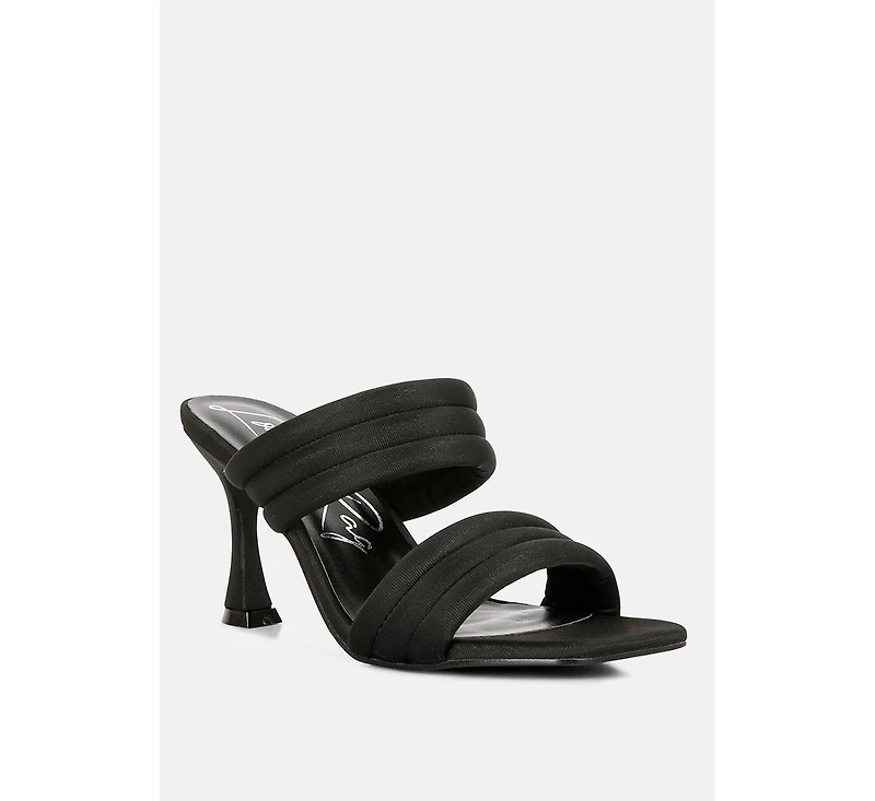 New Crush Quilted Spool Heel Sandals Women