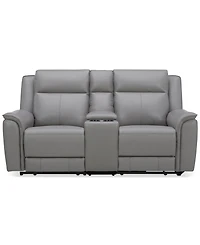 Addyson 77" 3-Pc. Leather Sofa with 2 Zero Gravity Recliners Power Headrests & 1 Console, Created for Macy's