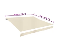 Awning Top Sunshade Canvas Cream 9.8'x8.2' (Frame Not Included)