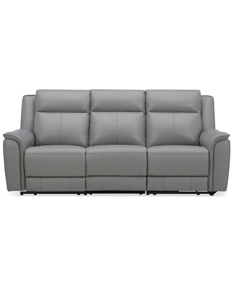Addyson 88" 3-Pc. Leather Sofa with 2 Zero Gravity Recliners Power Headrests & 1 Armless Chair, Created for Macy's