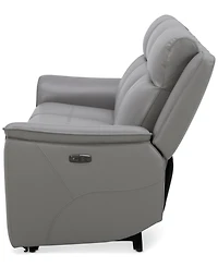 Addyson 88" 3-Pc. Leather Sofa with 3 Zero Gravity Recliners Power Headrests, Created for Macy's