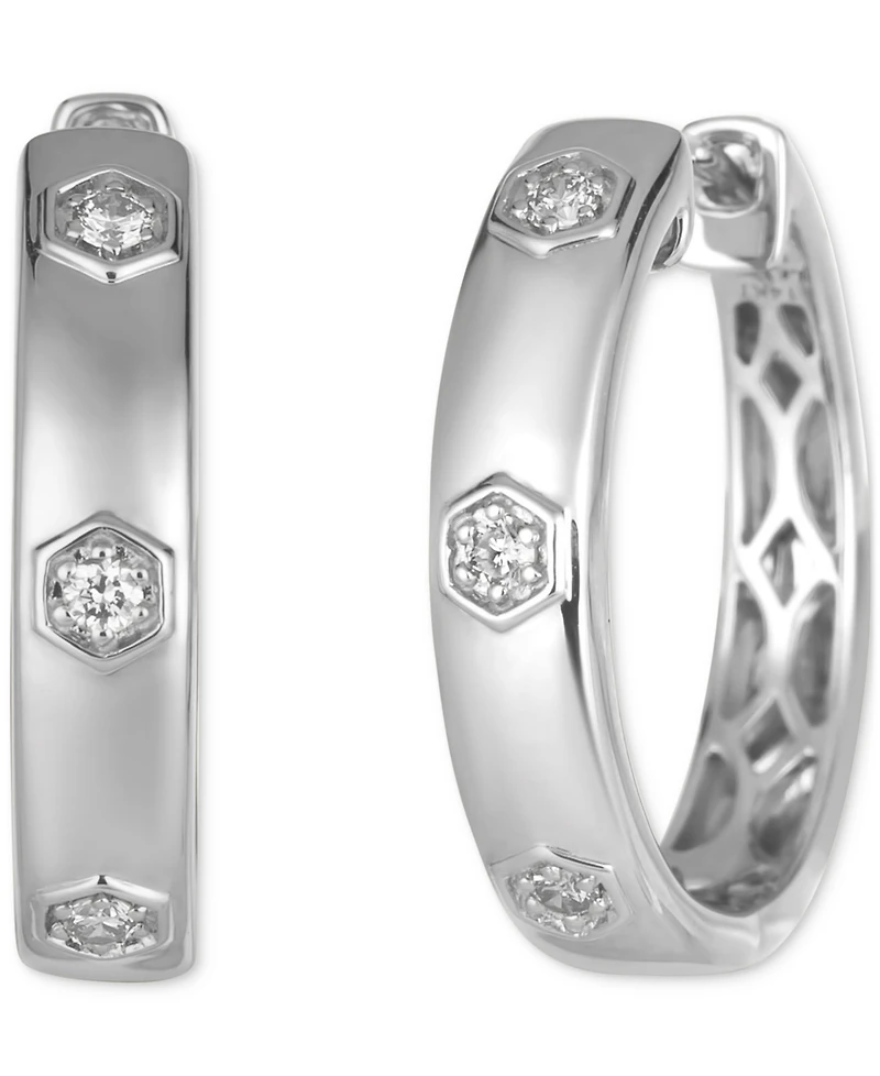 Le Vian Anywear Everywear Nude Diamond Small Hoop Earrings (1/6 ct. t.w.) 14k Gold, 0.82" (Also Available Rose Gold or White Gold)