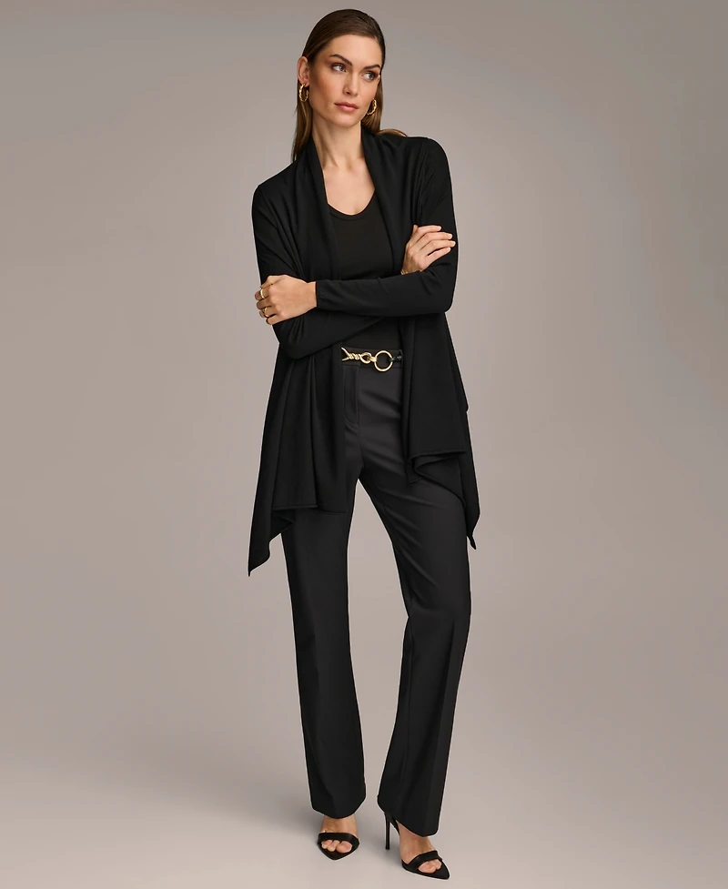 Donna Karan New York Women's Long-Sleeve Drape-Front Cardigan