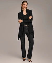 Donna Karan New York Women's Long-Sleeve Drape-Front Cardigan