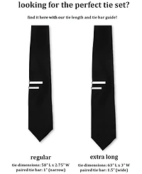 ConStruct Men's Solid Black 1.5" Tie Bar