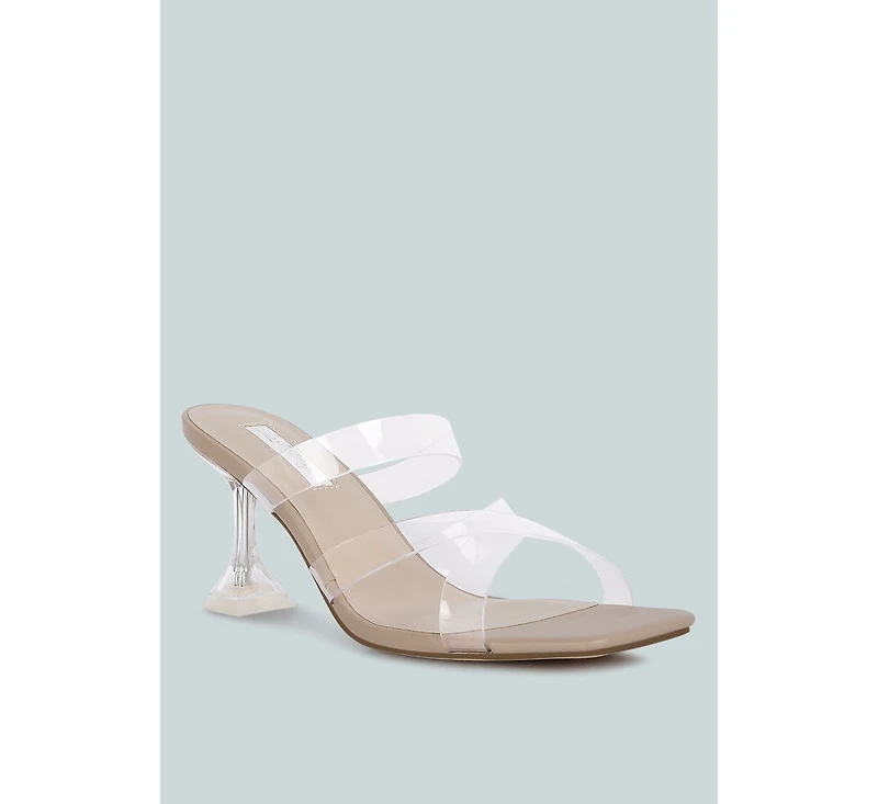 Womens Star Ivy Clear Spool Heeled Sandal