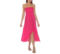 Raviya Strapless High-Low Dress Cover-Up