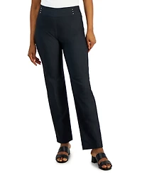 Jm Collection Petite Studded-Rivet Straight-Leg Pants, & Short, Created for Macy's