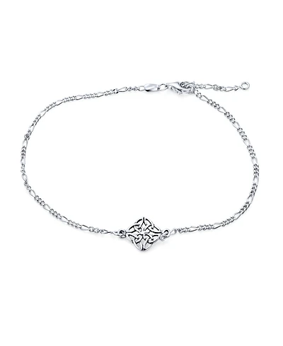 Bling Jewelry Celtic Love Knot Triquetra Clover Anklet Ankle Bracelet Sterling Silver Adjustable 9 To 10 Inch With Extender