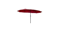Outdoor Double-Sided Patio Umbrella with Crank – Sunshade for Garden and Patio