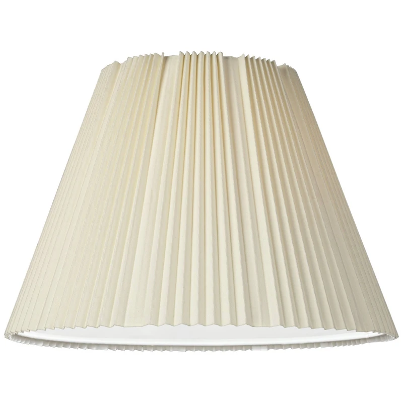 Springcrest Set of 2 Empire Lamp Shades Eggshell Large 9" Top x 17" Bottom x 12.25" High Spider Replacement Harp and Finial Fitting
