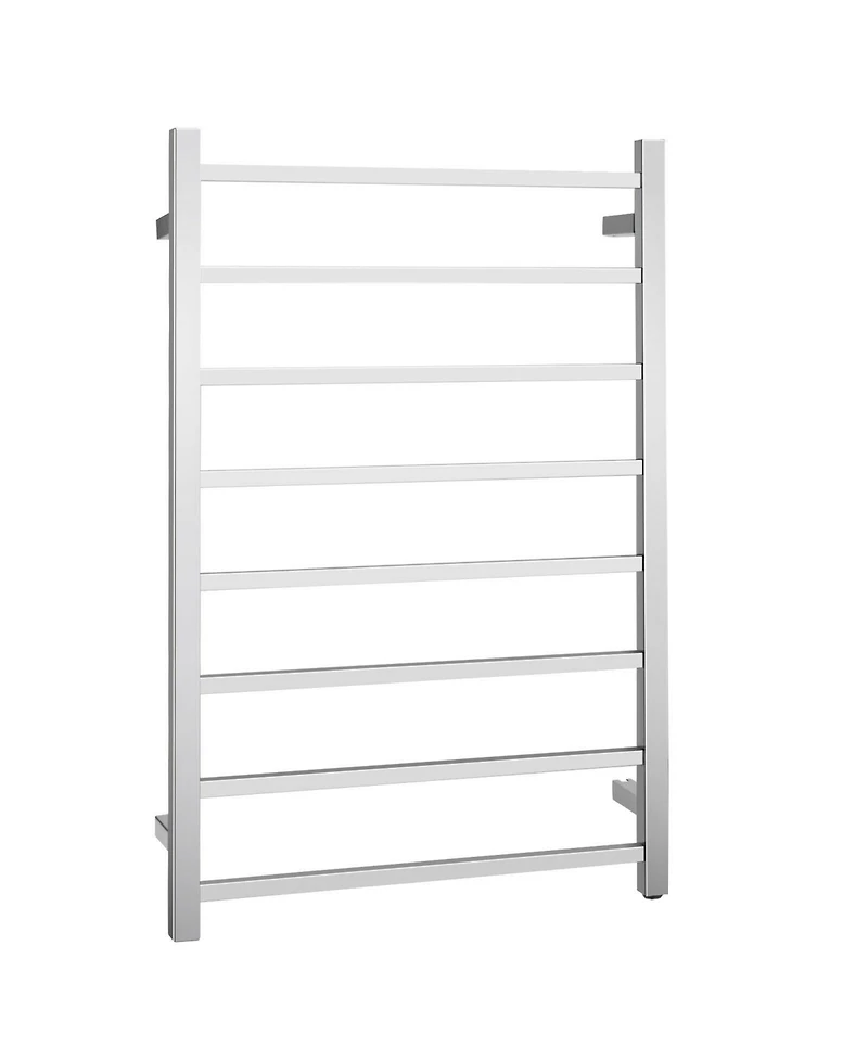 145W Electric Towel Warmer Wall Mounted Heated Drying Rack 8 Square Bars