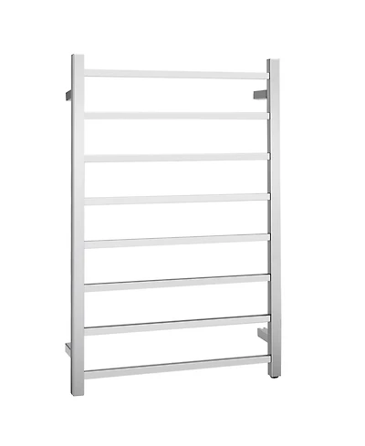 145W Electric Towel Warmer Wall Mounted Heated Drying Rack 8 Square Bars