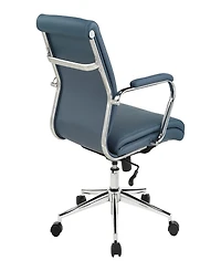Office Star 41.25" Fabric, Chrome Mid Back Manager's Chair