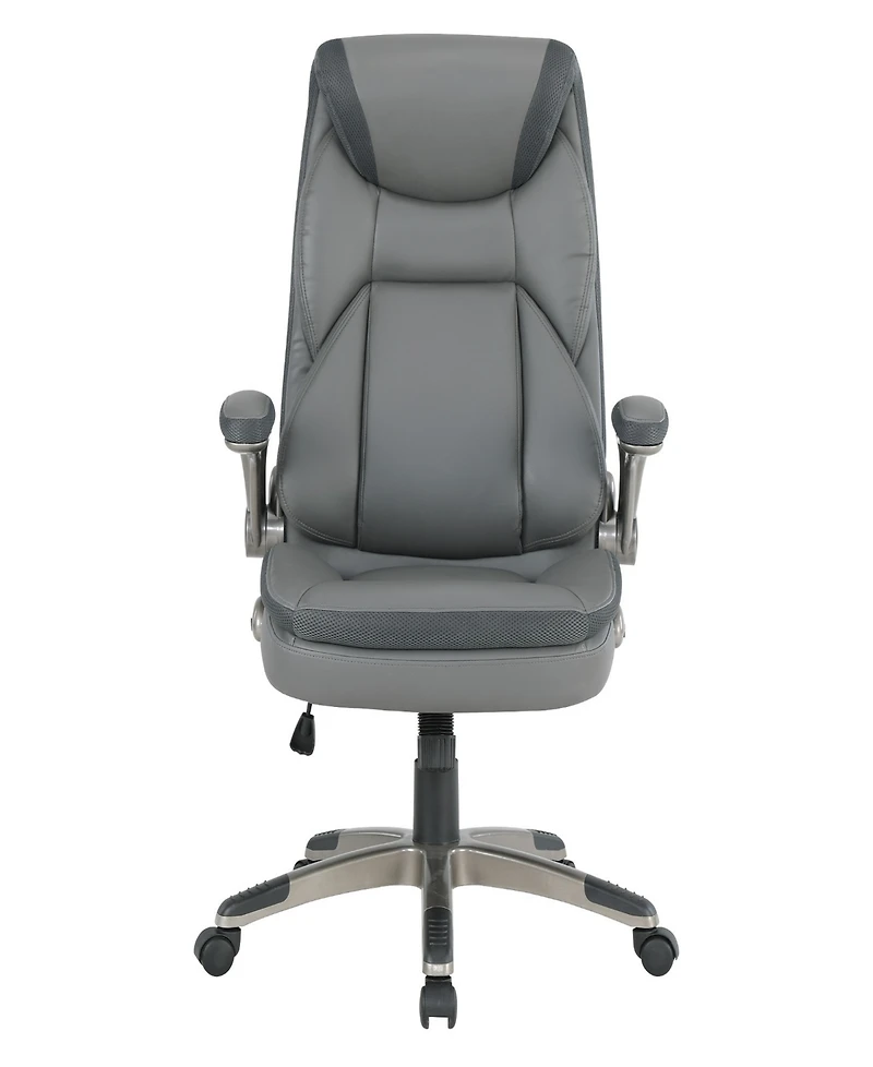Office Star 49.5" Leather, Nylon Executive Bonded Leather Chair