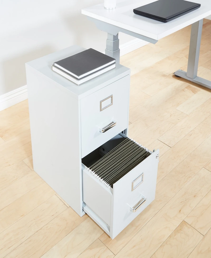 Office Star 23.5" 2 Drawer Locking Metal File Cabinet