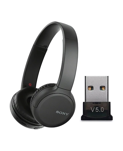 Sony Wh-CH510 Wireless On-Ear Headphones with Usb Bluetooth Dongle Adapter