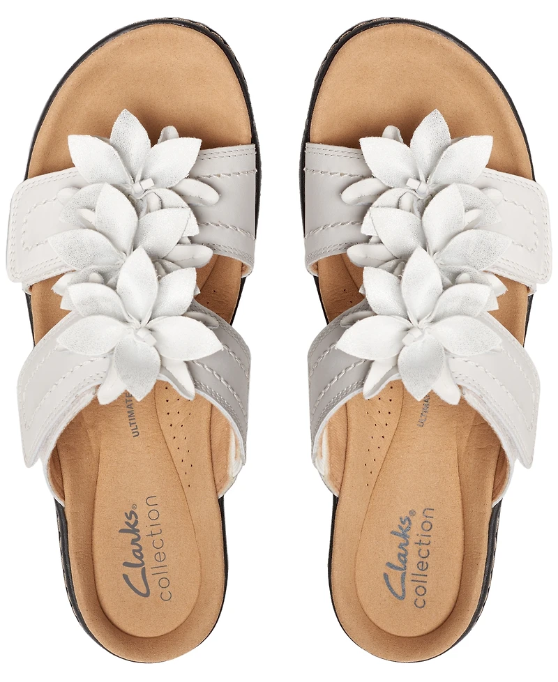 Clarks Merliah Raelyn Flower-Detail Wedge Heel Platform Sandals