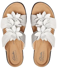 Clarks Merliah Raelyn Flower-Detail Wedge Heel Platform Sandals