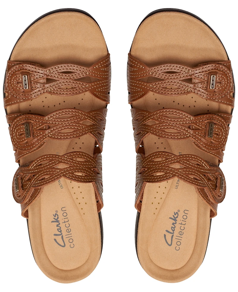 Clarks Laurieann Ruby Scalloped Strap Slide Sandals