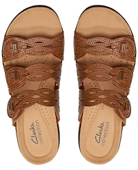 Clarks Laurieann Ruby Scalloped Strap Slide Sandals