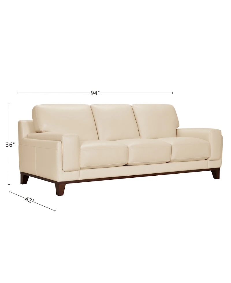 Jeddo 94" Leather Sofa, Created for Macy's