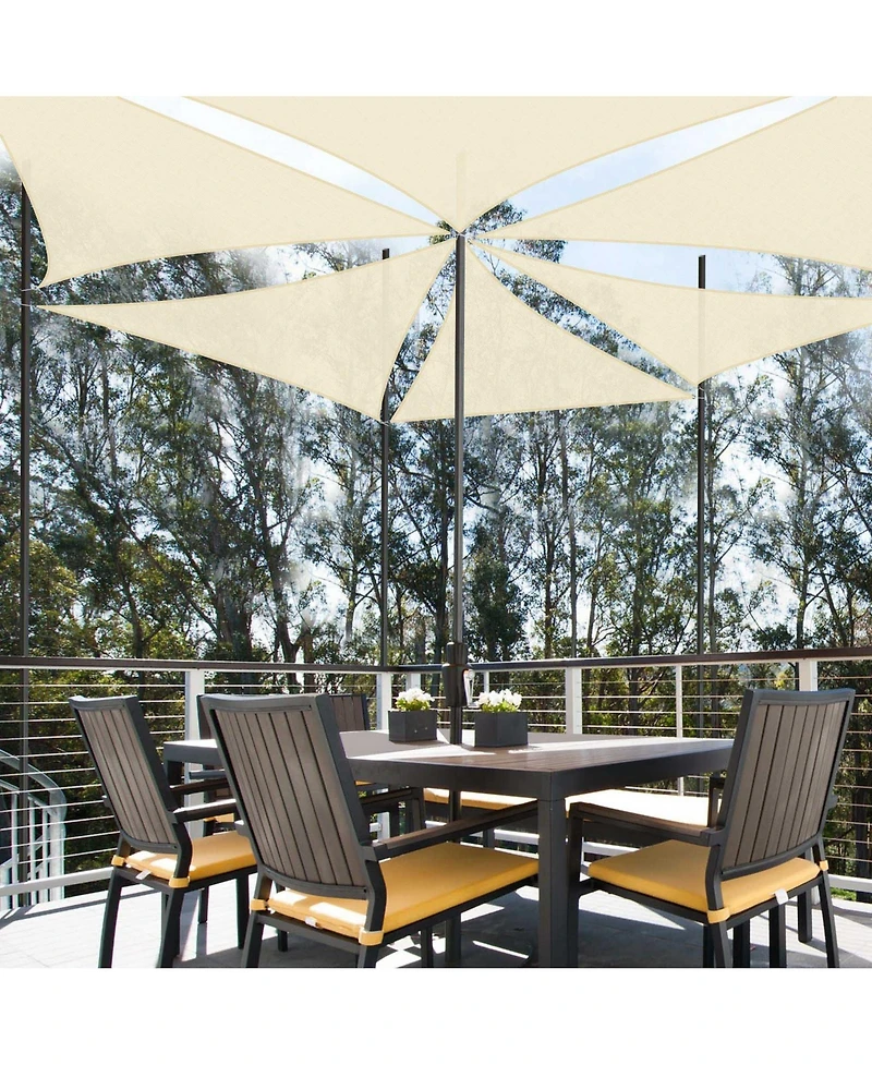 Yescom 6 Pack 7 Ft 97% Uv Block Triangle Sun Shade Sail Heavy Duty Outdoor