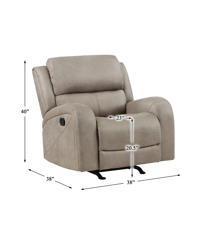 White Label Aubrey 38" Rocker Reclining Chair