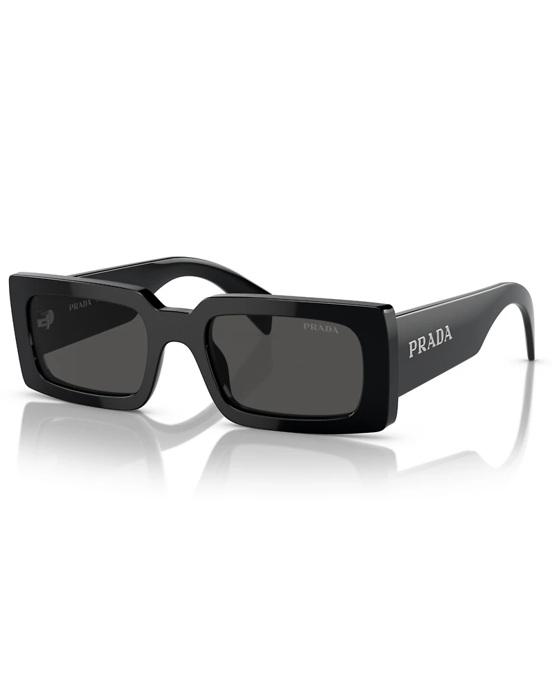 Prada Lettering Rectangular Women's Sunglasses