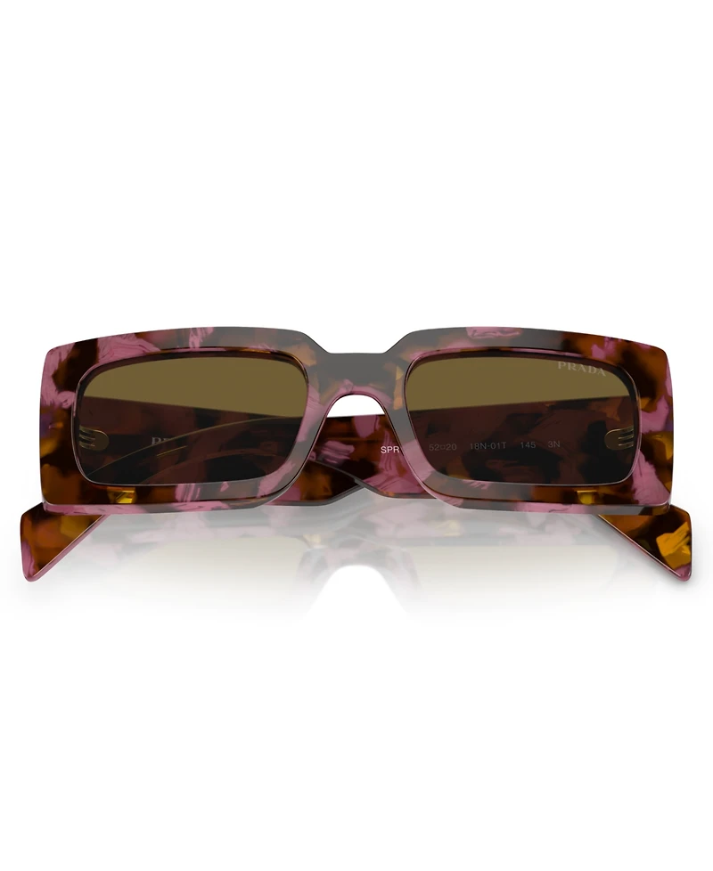 Prada Lettering Rectangular Women's Sunglasses