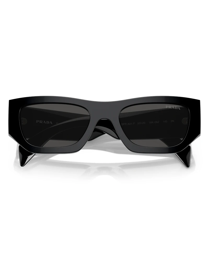 Prada Low Bridge Rectangular Unisex Sunglasses, Pr A01SF
