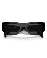 Prada Low Bridge Rectangular Unisex Sunglasses, Pr A01SF