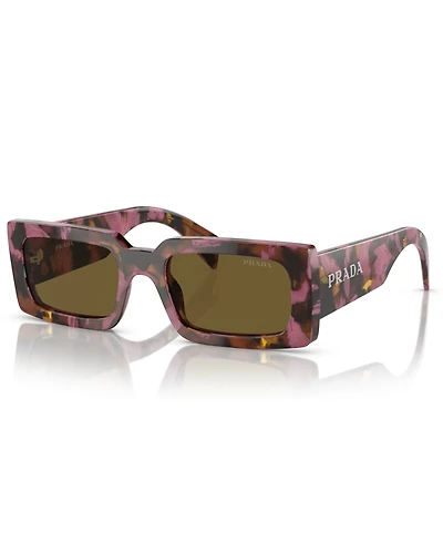 Prada Lettering Rectangular Women's Sunglasses